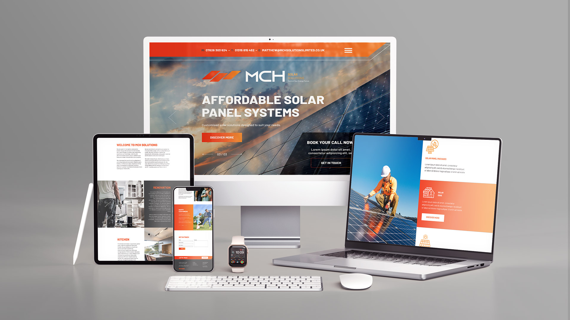 MCH Solar Solutions - Website and app design