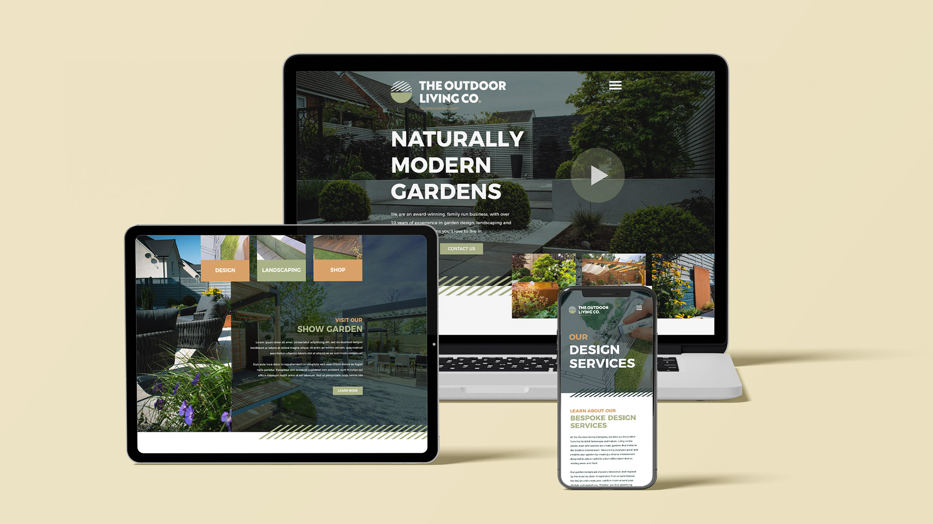 The Outdoor Living Company - Website and app design