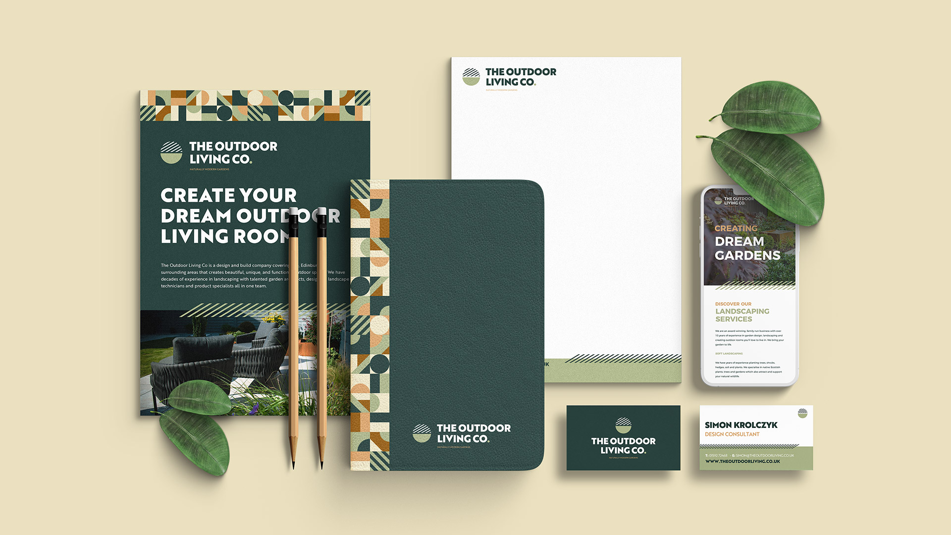 The Outdoor Living Company - Branded stationary and leaflet