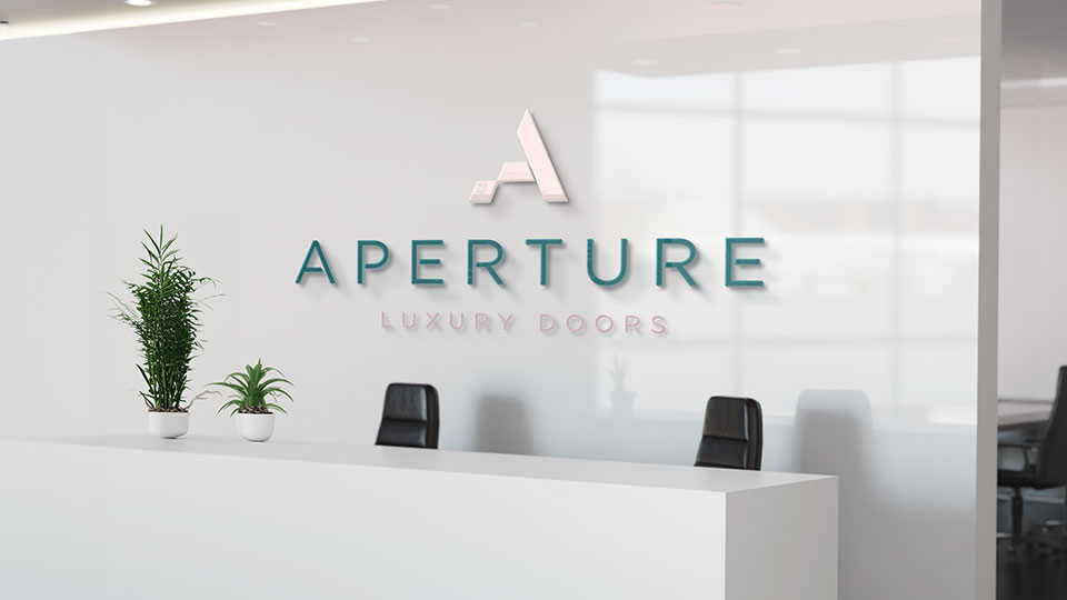 Aperture Luxury Doors - Indoor signage