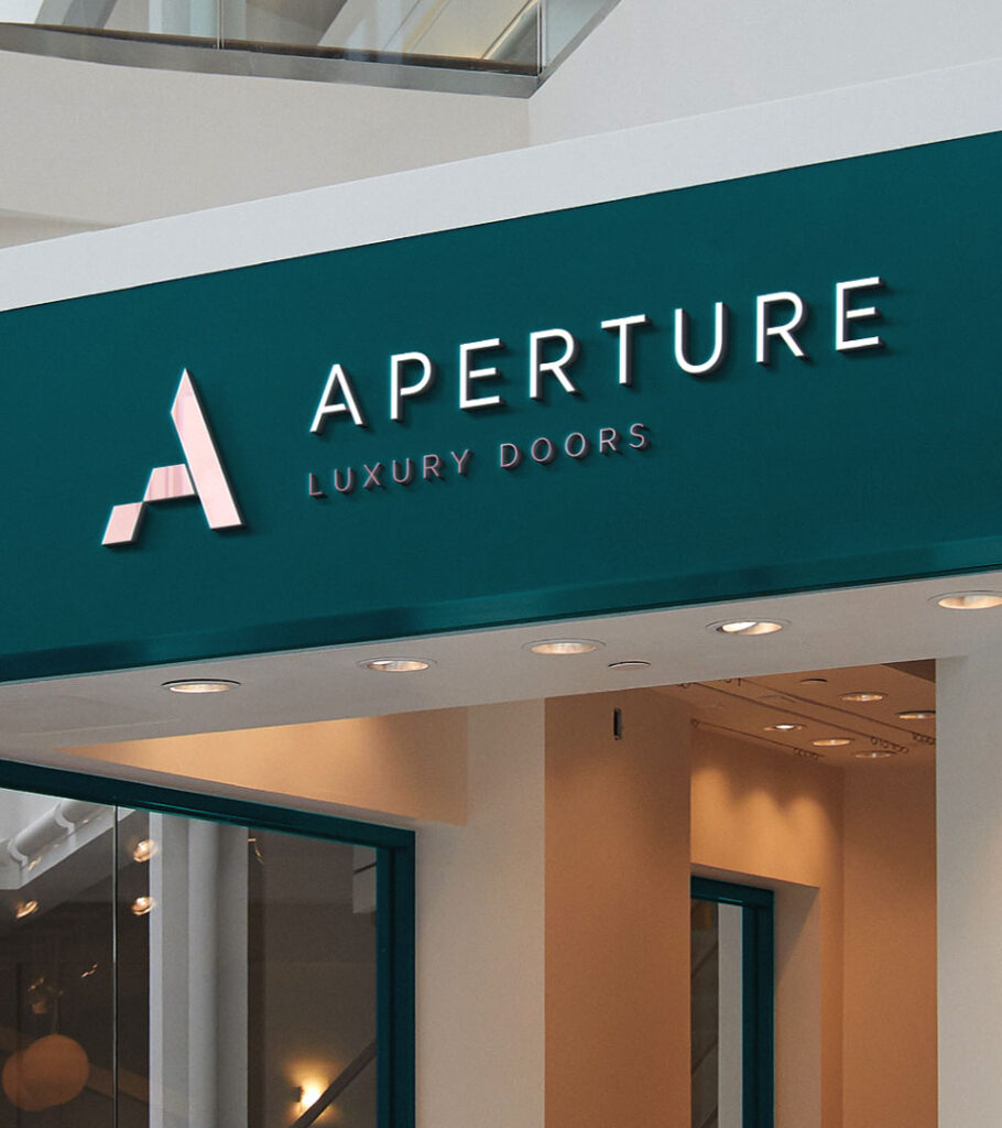 Aperture Luxury Doors - Company signage